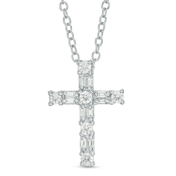 Baguette Diamond Cross Pendant 2025