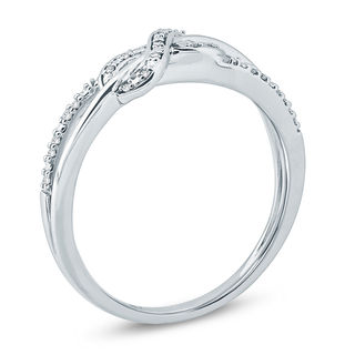 1/20 CT. T.W. Diamond Infinity Ring in Sterling Silver | Zales
