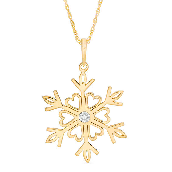 Diamond Accent Solitaire Laser-Cut 