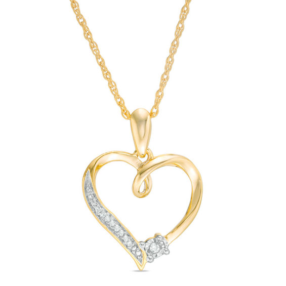 Diamond Accent Heart Pendant in 10K 