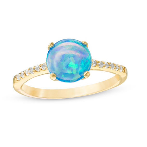 Blue opal hotsell gold ring