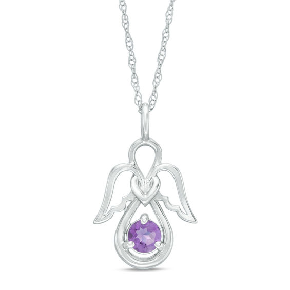 White Gold Guardian Angel Pendant Top 