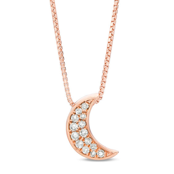 rose gold moon pendant
