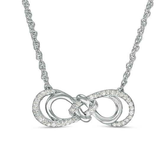 1/6 CT. T.W. Diamond Love Knot Double 