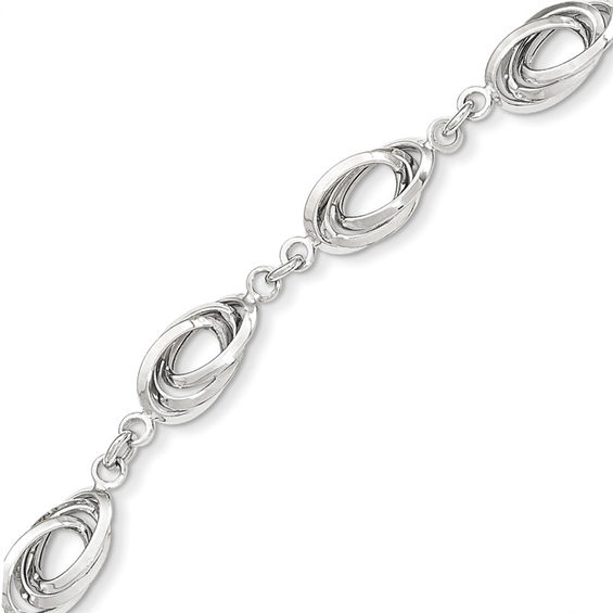 Oval Link Layered Metal Bracelet