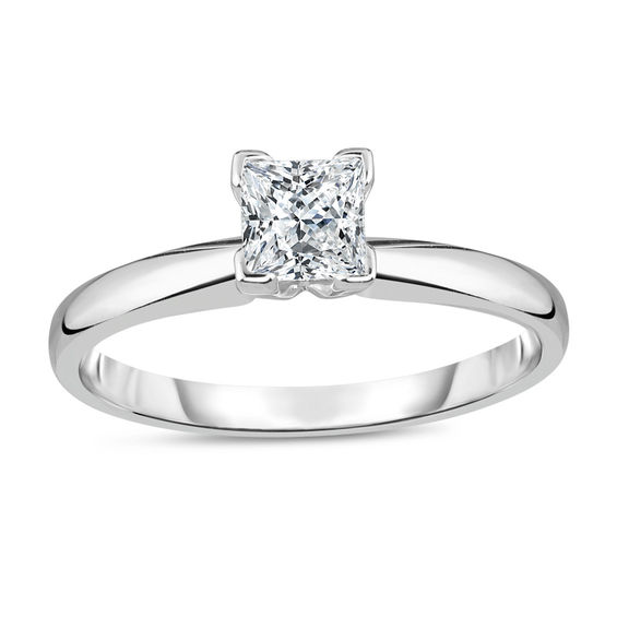 Details about   2.30 Ct Princess Cut Diamond Wedding Ring 18 K White Gold Finish Size 5 8 7 6