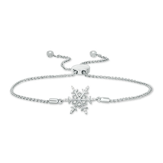 1/10 CT. T.W. Diamond Snowflake Bolo 