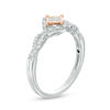 Thumbnail Image 1 of Cherished Promise Collection™ 1/5 CT. T.W. Princess-Cut Composite Diamond Frame Twist Promise Ring in 10K Two-Tone Gold