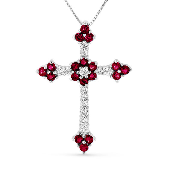 Details about   2 Ct Ruby & Sim Diamond Silver Snake on Cross Men's Pendant 14K Yellow Gold Over 