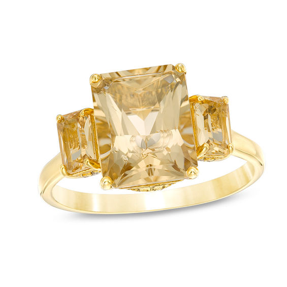 your stone your story emerald cut yellow beryl and 1 15 ct t w