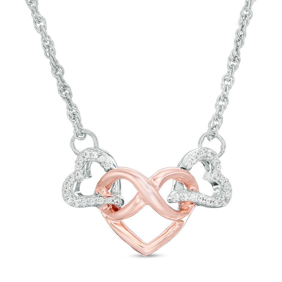 1/10 CT. T.W. Diamond Infinity Heart 