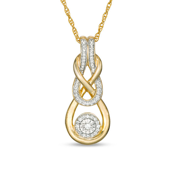T.W. Diamond Infinity Knot Pendant 