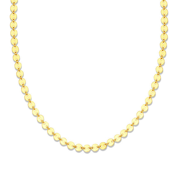 Mini Disc Necklace in 14K Gold | Zales