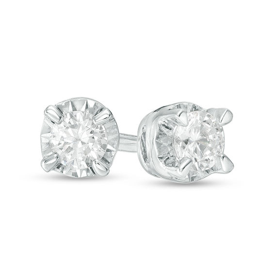 Brand New Sterling Silver Genuine 1/5 Carat t.w Diamond Stud Earrings 0.20 ct Brand New Sterling Silver Genuine 1/5 Carat t.w Diamond Stud Earrings 0.20 ct