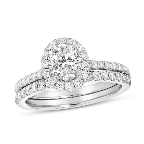 2.50 Ct Oval Cut Diamond Bridal Set Engagement Ring 14k White Gold Finish