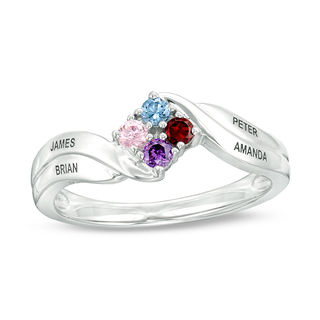 Zales 4 shop stone mothers ring