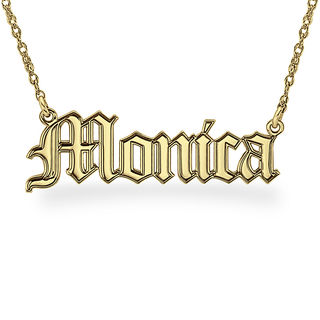 Gothic-Style Name Necklace (1 Line) | Zales