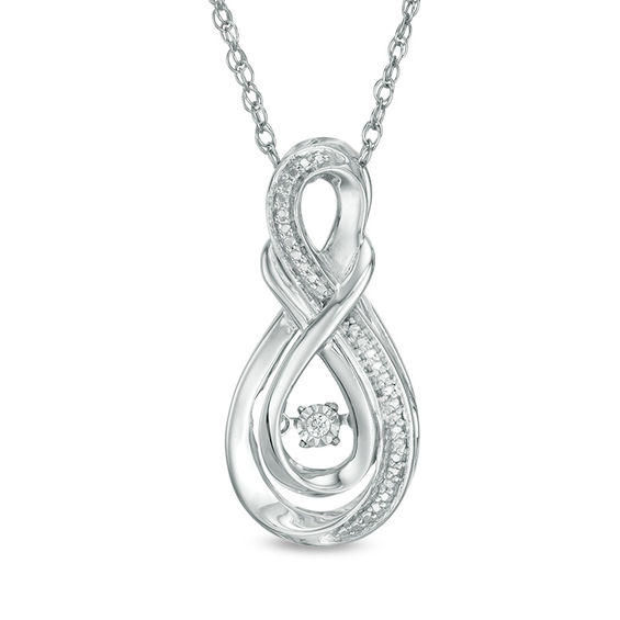 Diamond Accent Layered Infinity Pendant 