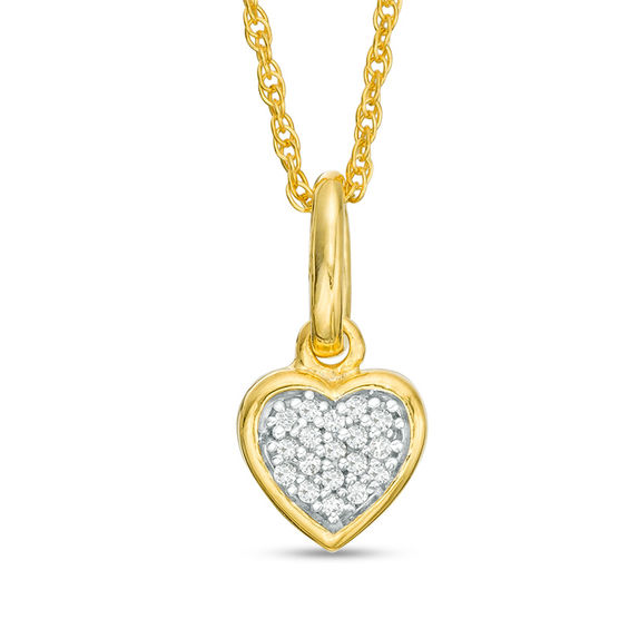 1/20 CT. T.W. Diamond Heart Pendant in 