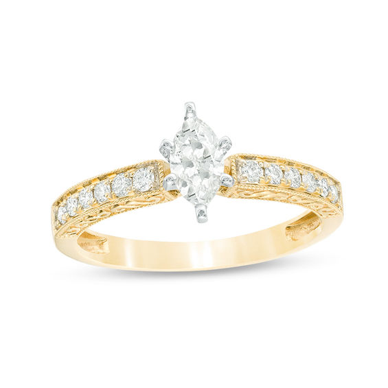 vintage marquise engagement rings