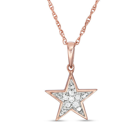 20 CT. T.W. Diamond Star Charm Pendant 
