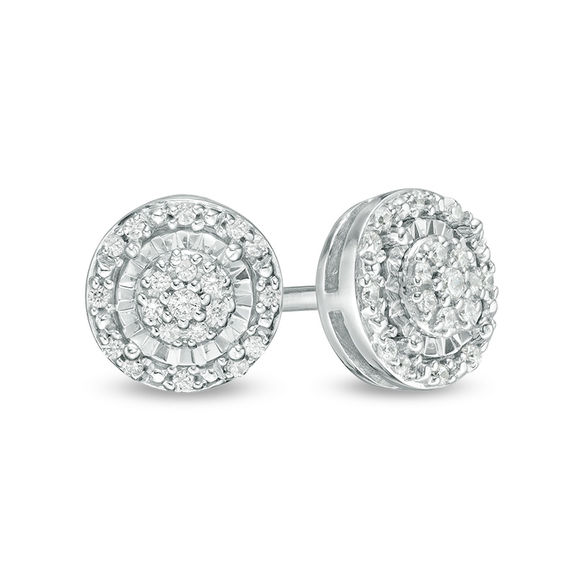 100% Pure Diamond Earrings Natural Diamond Stud 10K White Gold 0.04 Ct Diamond earring set I2-I3-HI Quality Diamond Stud Earrings