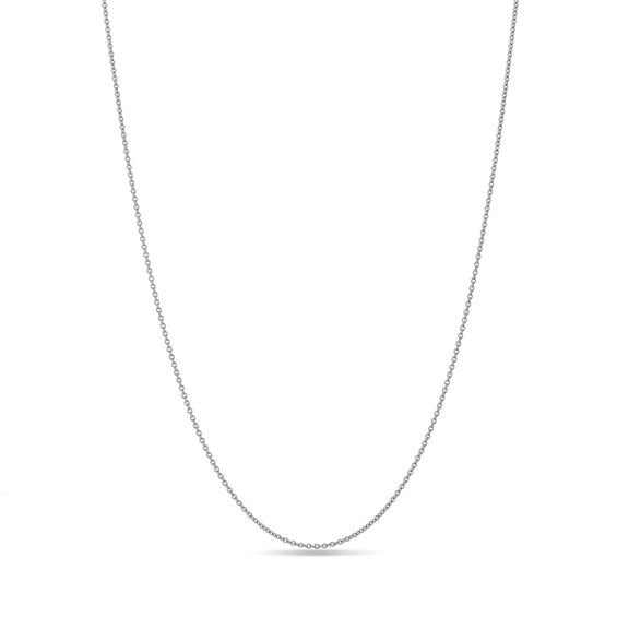 Cable Chain Necklace in 18K White Gold 