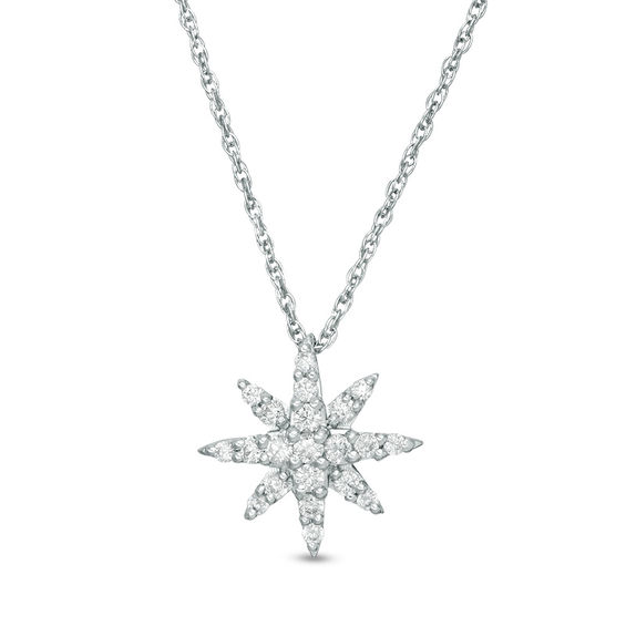 1/4 CT. T.W. Diamond Starburst Pendant 