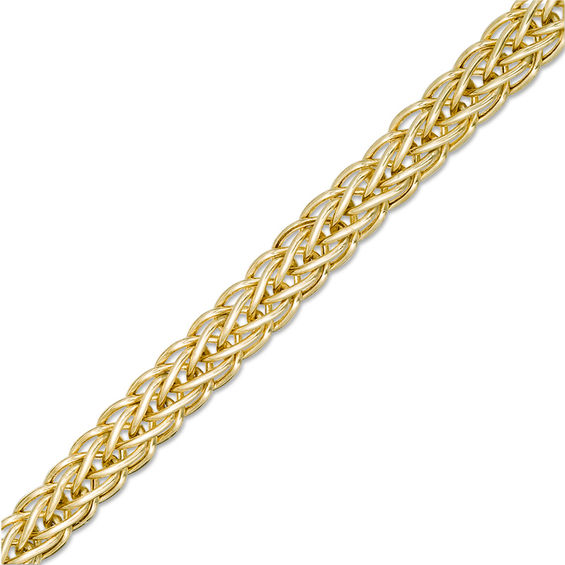 Ladies' 5.0mm Wheat Chain Bracelet in 10K Gold - 7.5