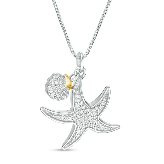 14k White Gold Polished 3-dimensional Starfish Pendant 14k White Gold Polished 3-dimensional Starfish Pendant