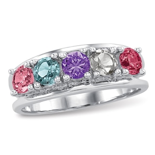 birthstone zales ring stones mother artcarved mothers