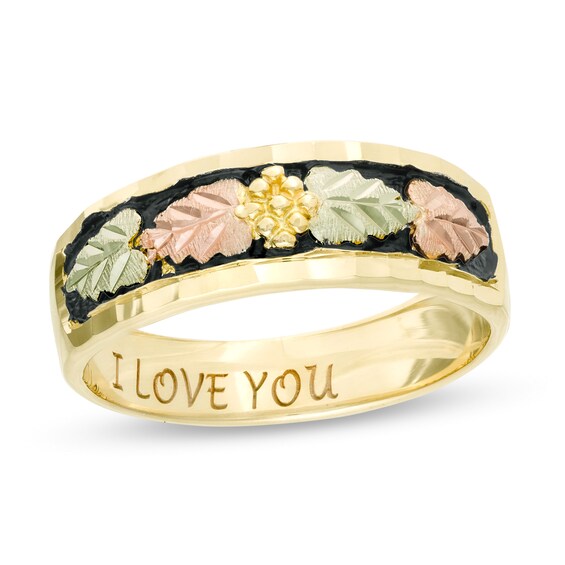 Fashion Bangle with Black Hills Gold Trim and 12k Leaf Accents Fashion Bangle with Black Hills Gold Trim and 12k Leaf Accents
