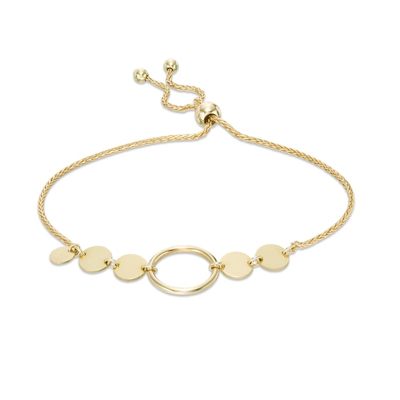 Sterling Silver Diamond Accent Leaf-Shaped Adjustable Bolo Bracelet with Yellow Gold Overlay