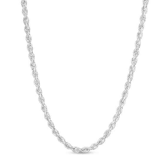 Women Rope Chain in Solid 14K White Gold 18" Jewelry for Men 0.40 Grams