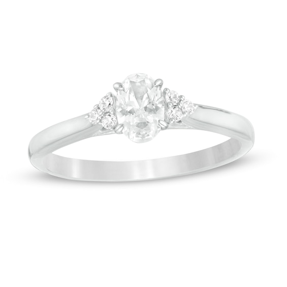 Women Solitaire Ring Simulated Diamond White Gold Plated Size UK O P US 7.2 8 UK