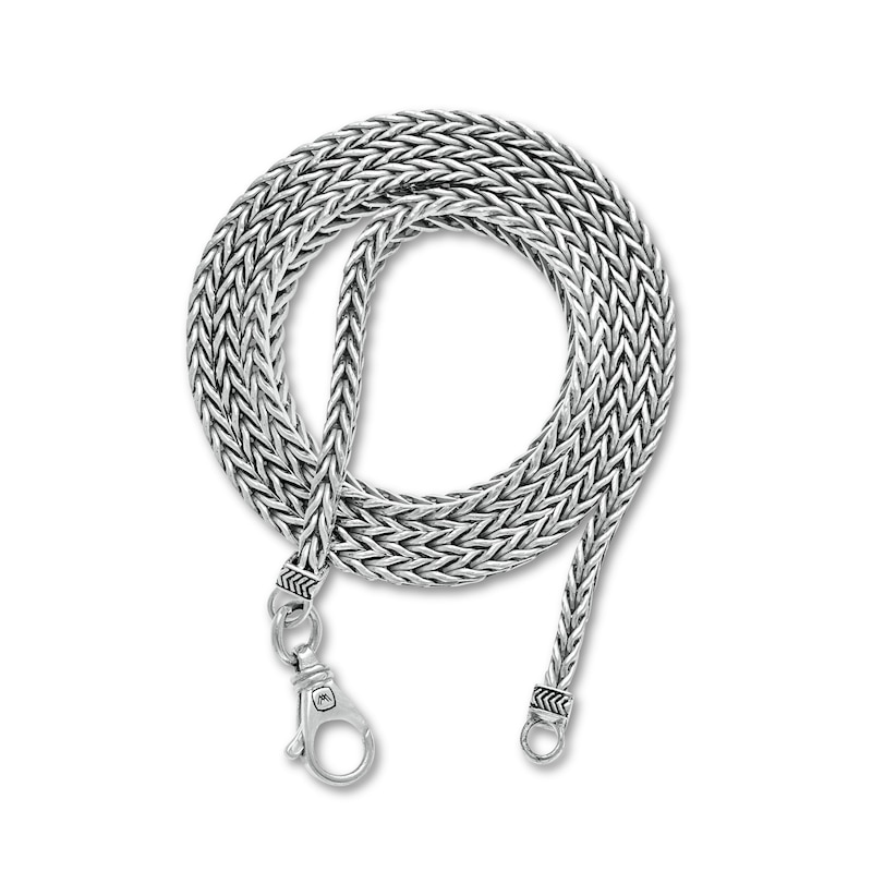 Vera Wang Men 6.0mm Foxtail Chain Necklace in Solid Sterling Silver  - 22"