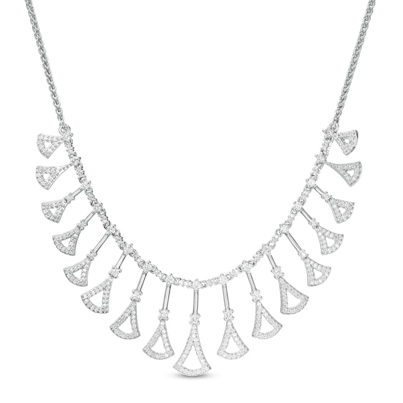Marilyn Monroe Collection 1 1 2 Ct T W Diamond Dangle Necklace In 10k White Gold Zales