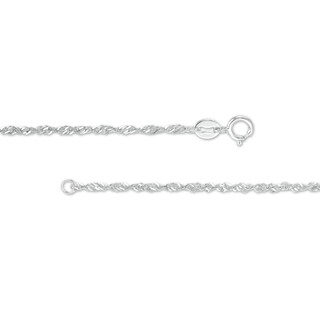 1.5mm Singapore Chain Necklace in 10K White Gold 16" Zales