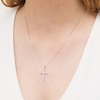 Thumbnail Image 1 of 1/2 CT. T.W. Certified Lab-Created Diamond Cross Pendant in 14K White Gold (F/SI2)