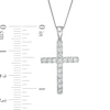 Thumbnail Image 2 of 1/2 CT. T.W. Certified Lab-Created Diamond Cross Pendant in 14K White Gold (F/SI2)
