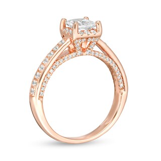 Zales Private Collection 1-1/2 CT. T.W. Certified Princess-Cut Diamond Frame Engagement Ring in 