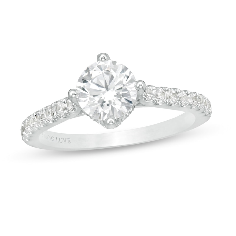 Vera Wang Love Collection 1-1/3 CT. T.W. Certified Diamond Engagement Ring in 14K White Gold (I/SI2)