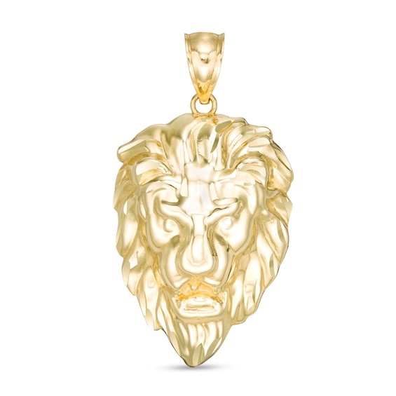 Hand Painted Lion on Shell Pendant