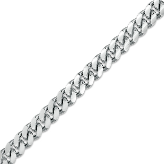 My Daily Styles Stainless Steel Silver-Tone Link Chain White Round CZ Mens Womens Bracelet 