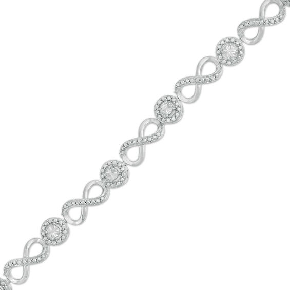 Glitzs Jewels Gold Tone Over Sterling Silver Multi-Gemstone Simulated Diamond Accent Infinity Link Bracelet,7'' Glitzs Jewels Gold Tone Over Sterling Silver Multi-Gemstone Simulated Diamond Accent Infinity Link Bracelet,7''
