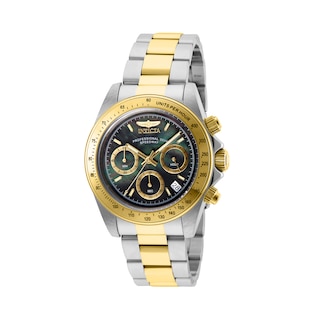 Men's Invicta Connection Two-Tone Chronograph Watch with Black  Mother-of-Pearl Dial (Model: 28667) | Zales