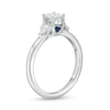 Thumbnail Image 2 of Vera Wang Love Collection 3/4 CT. T.W. Princess-Cut Diamond Ornate Frame Engagement Ring in 14K White Gold