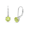Thumbnail Image 0 of 6.0mm Peridot Solitaire Drop Earrings in 10K White Gold