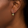 Thumbnail Image 1 of 6.0mm Peridot Solitaire Drop Earrings in 10K White Gold