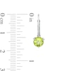 Thumbnail Image 2 of 6.0mm Peridot Solitaire Drop Earrings in 10K White Gold
